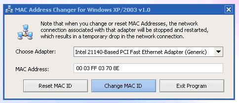 Mac Address Changer For Windows